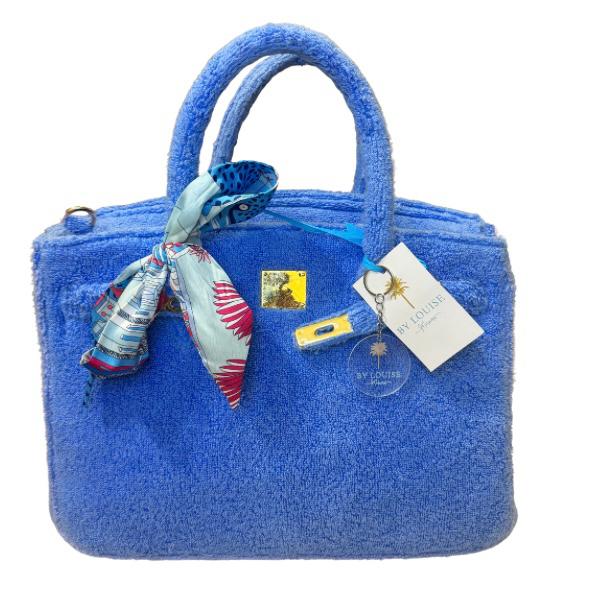 Terry Bag 35, lavendelblauw met gouden hardware