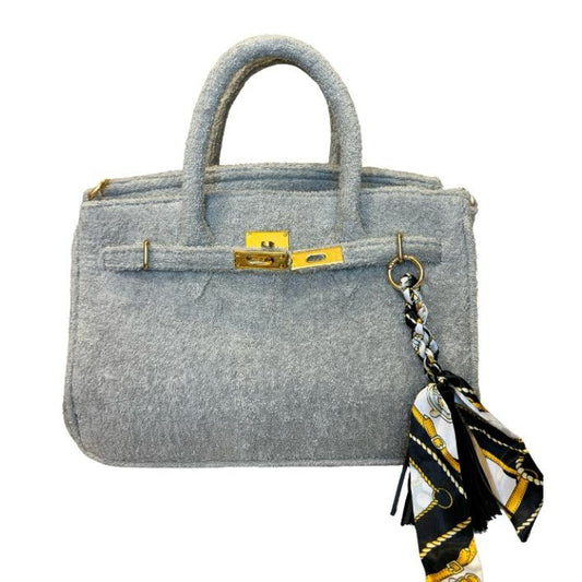 Terry Bag 35, grijs met gouden hardware