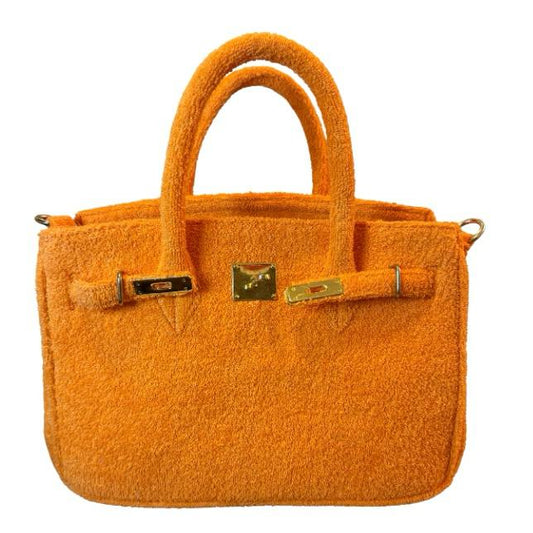 Terry Bag 35, oranje met gouden hardware