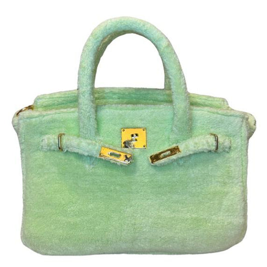 Terry Bag 35, mint met gouden hardware