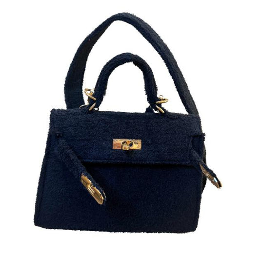 Terry Bag 25, crossbody zwart met gouden hardware