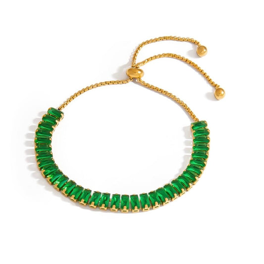 Armband met steentjes groen
